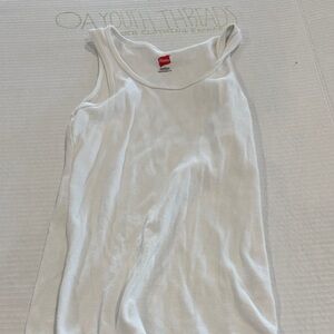 Hanes Classic White Sleeveless Top